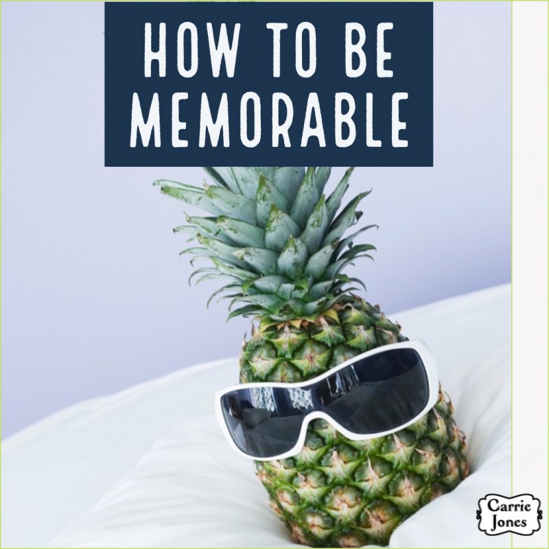 How to Be Memorable When Making Your Self or Your Characters. Tips from NYT Bestselling children's book author Carrie Jones and her husband on their podcast DOGS ARE SMARTER THAN PEOPLE