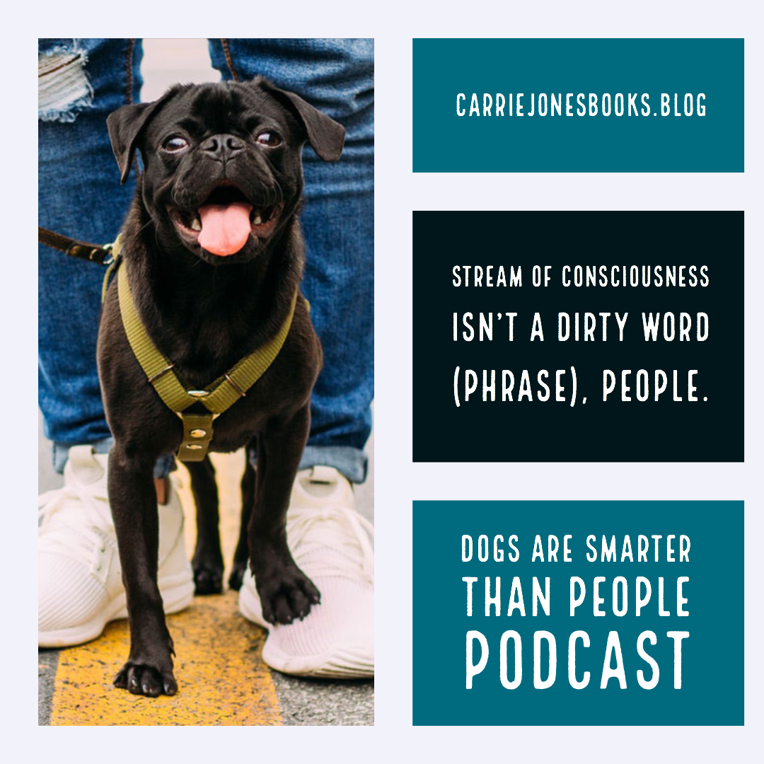 STREAM OF CONSCIOUSNESS ISN'T A DIRTY WORD PHRASE, PEOPLE