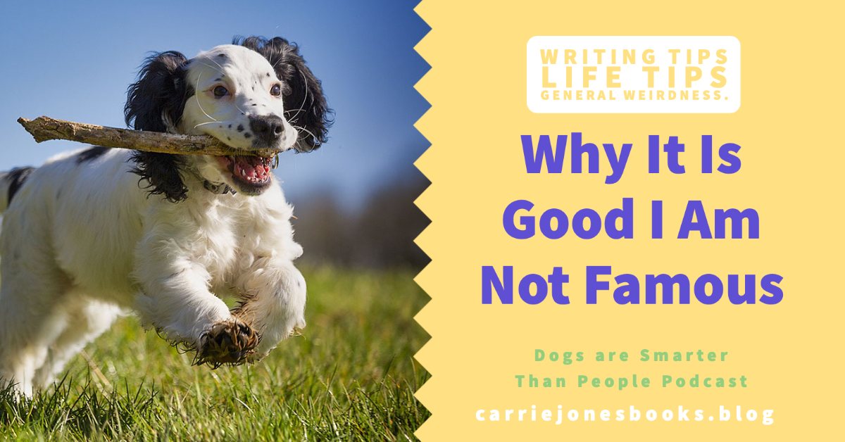 Why It Is Good I Am Not Famous