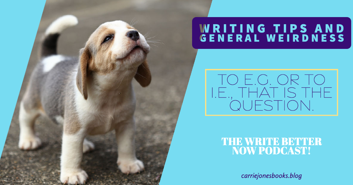 To e.g. or to i.e., that is the question